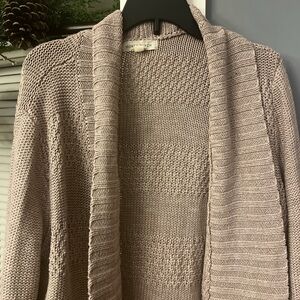 Rose cream open front knitted cardigan